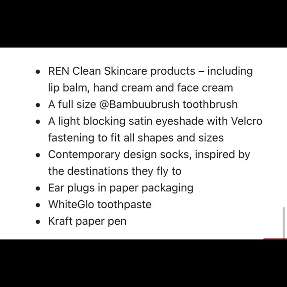 NWT New first-class Virgin Airlines goodie* bag Amenities Kit - Picture 7 of 7